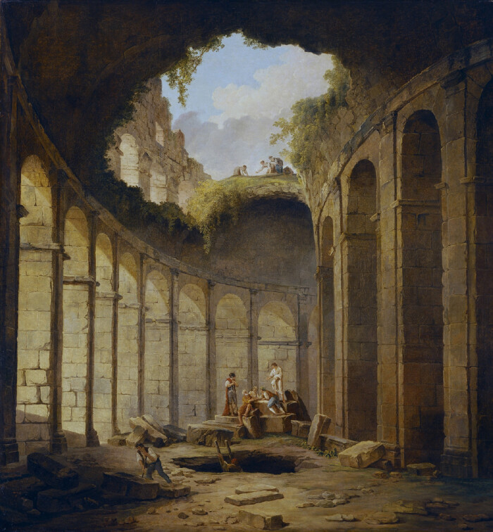 18世纪法国画家hubert robert,1754去意大利留学,在那里整整度过了11
