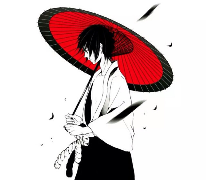 黑白 线条系 素材 男女 头像 动漫 壁纸 插画 手控福利 高清 插画