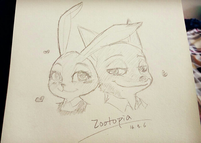 zootopia 疯狂动物城～狐兔cp 狐尼克&兔朱迪兔子 狐狸