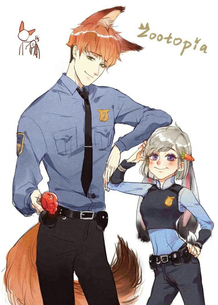 zootopia 疯狂动物城～狐兔cp 狐尼克&兔朱迪兔子 狐狸