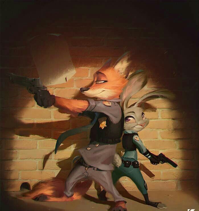 zootopia 疯狂动物城～狐兔cp 狐尼克&兔朱迪兔子 狐狸