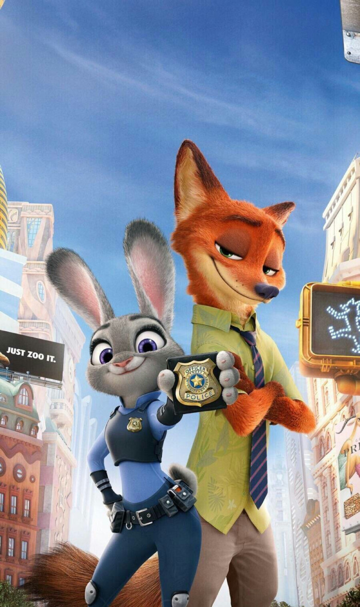 zootopia 疯狂动物城～狐兔cp 狐尼克&兔朱迪兔子 狐狸