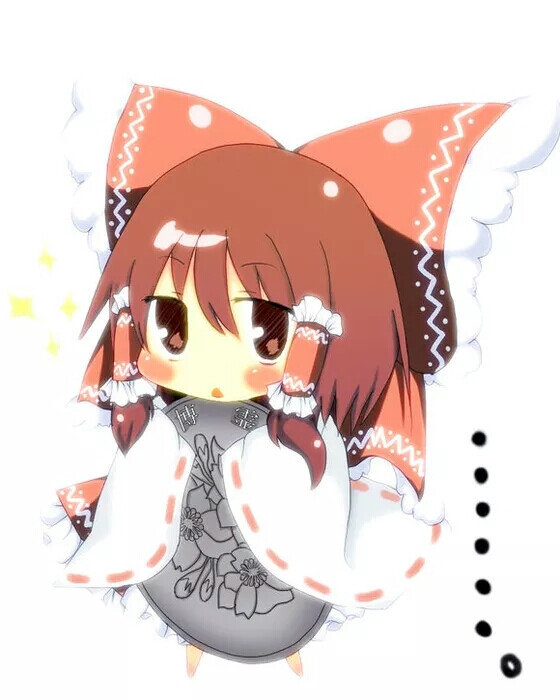 东方幻想乡 博丽灵梦 和风萝莉 乐园的巫女 红白 动漫 可爱 q版 头像