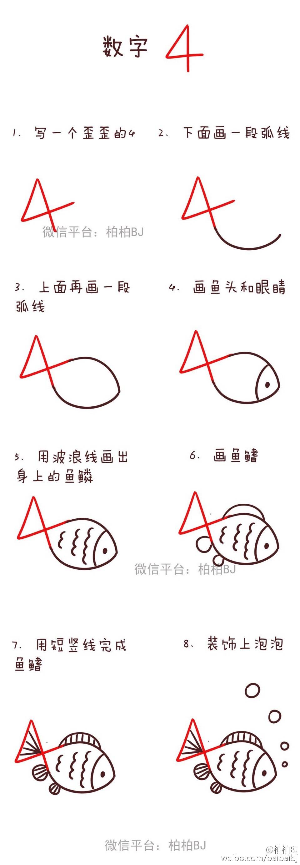 简笔画##数字