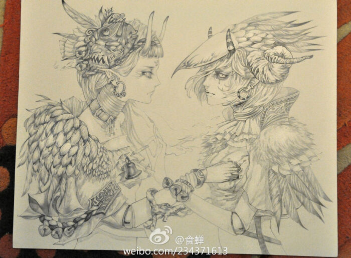 食蝉线稿