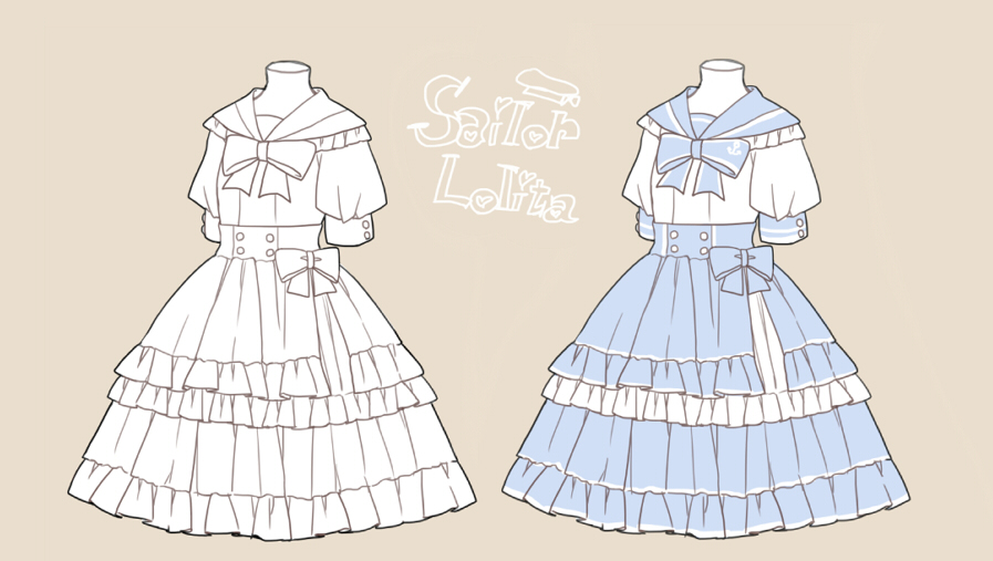 画师なななのか 动漫 插画 人物 萝莉 洋服 洛丽塔 洋装 lolita 设计