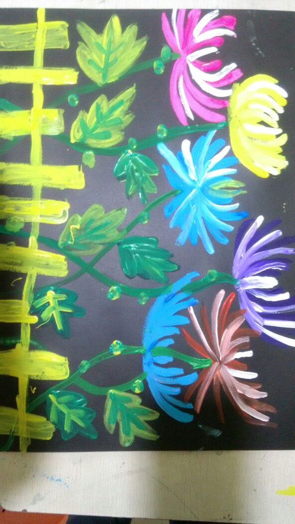 水粉菊花