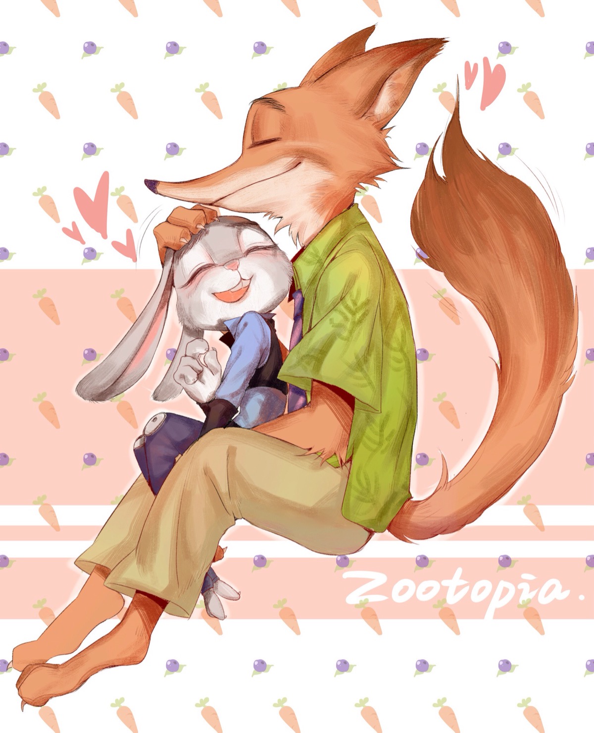 疯狂动物城# #zootopia# 饭绘狐兔cp