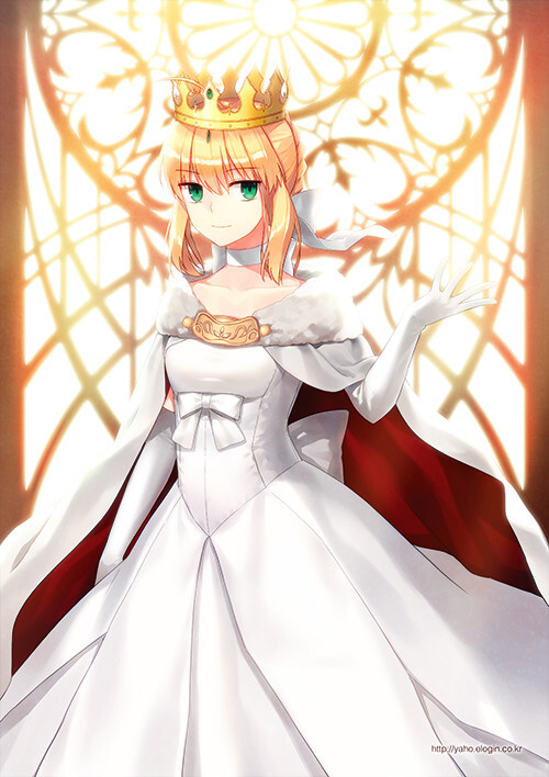 saber fate 婚纱 吾王