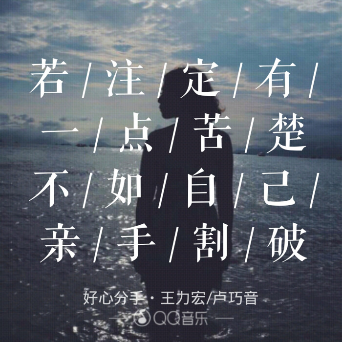 那些年爱过的歌词 王力宏/卢巧音《好心分手》