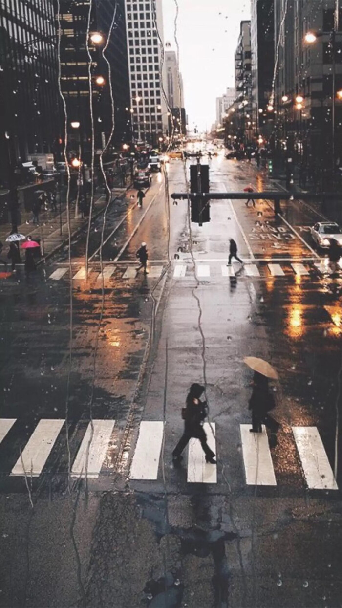 雨天的街道.