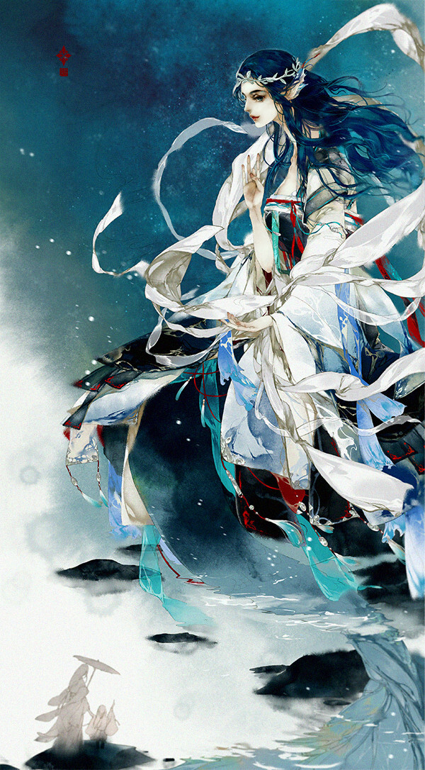 古风手绘 作者:【六尾十三】