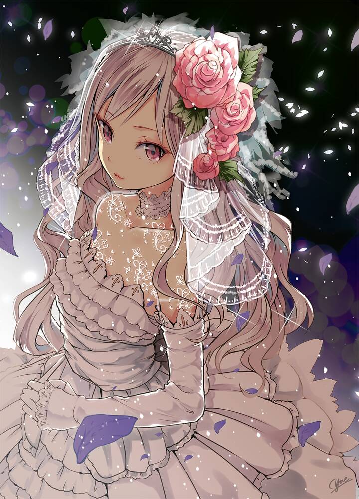 【此间二次元】二次元 美少女 暖色调 礼服控 梦幻 意境 〈花嫁〉