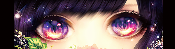 二次元 眼睛 紫色 星空 美丽 眼泪 幽邃 意境 少女系列