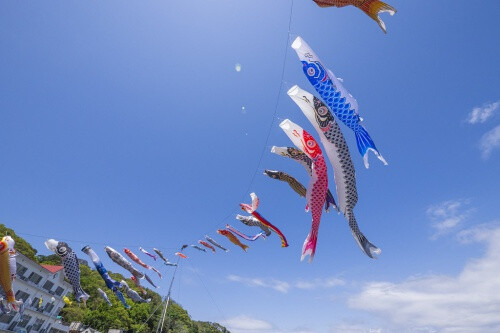 日式 和风 鲤鱼旗 旗帜 夏天 小清新 清风 盛夏 日本 鲤帜/こいのぼり