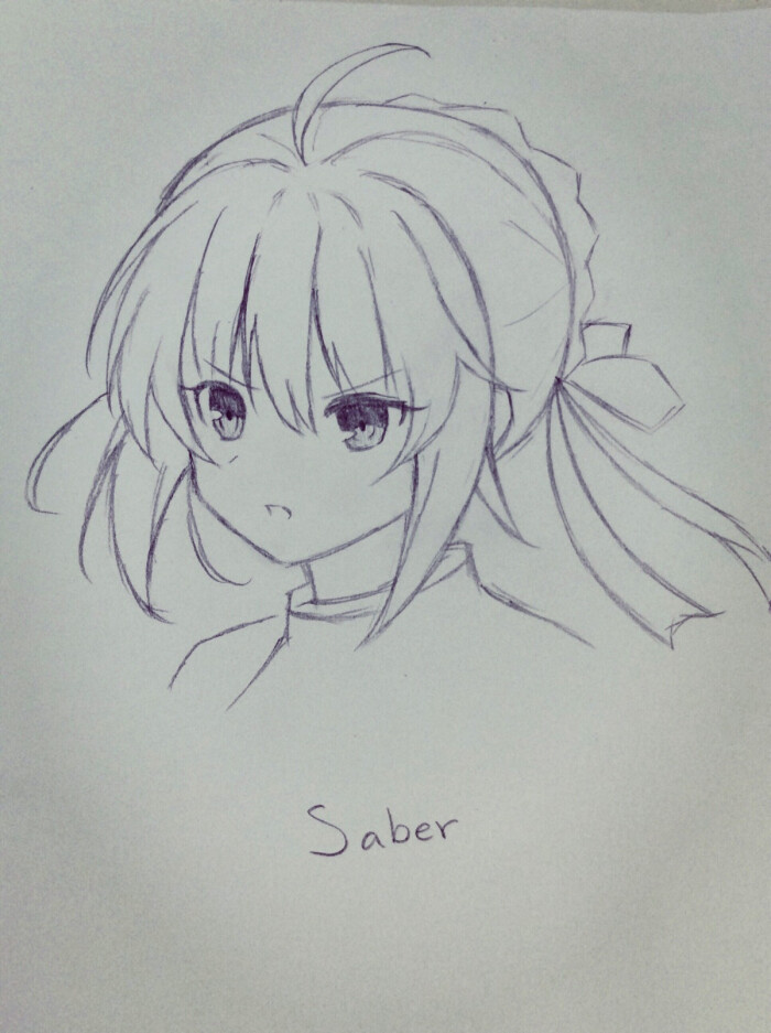 【fate】里面高人气的saber酱 吾王 手绘