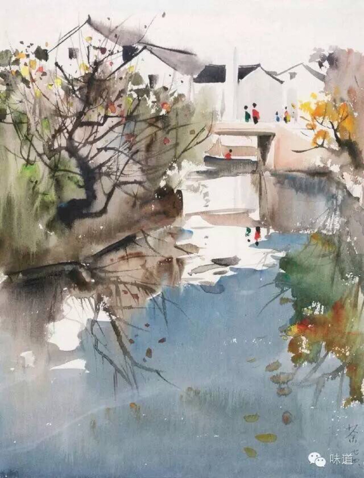 世界艺术# 大师的水彩意象:吴冠中