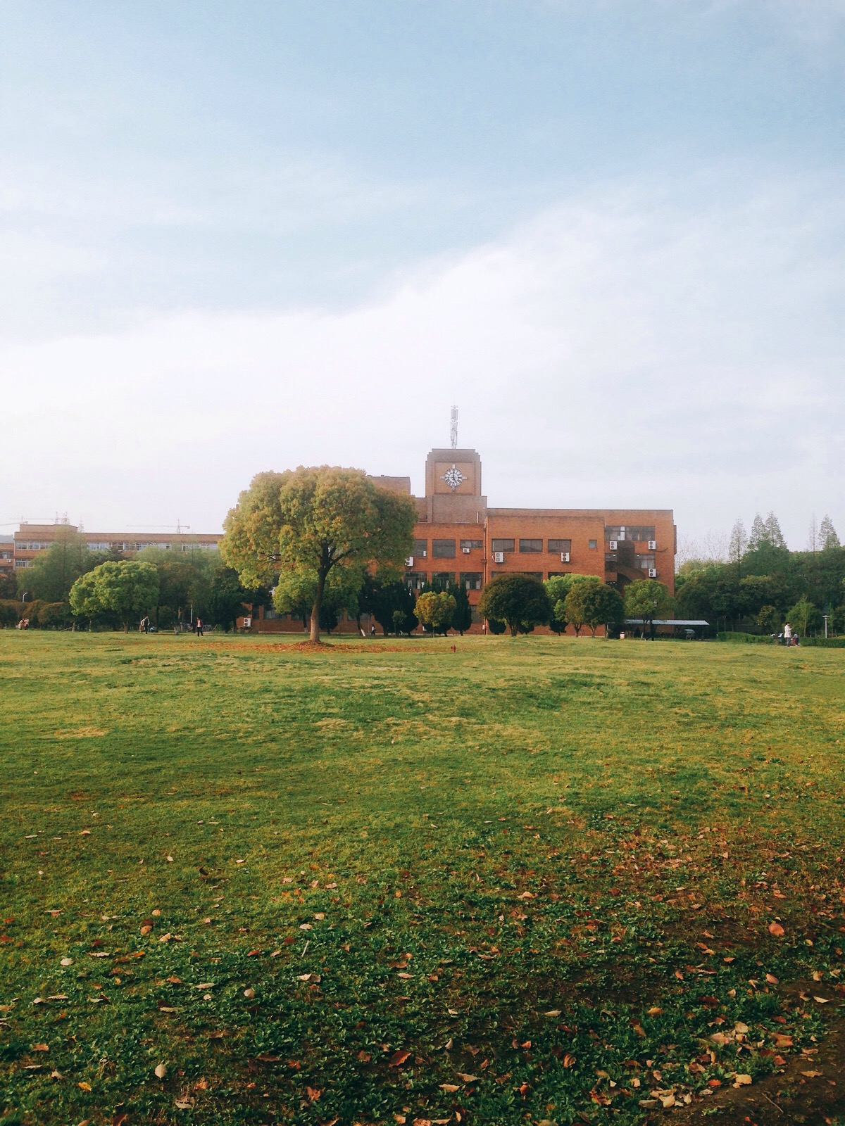 〔宁波大学〕图书馆和大草坪 今天特美