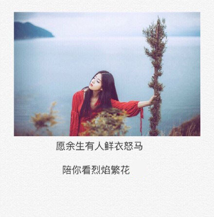 "愿余生有人鲜衣怒马,陪你看烈焰繁花."