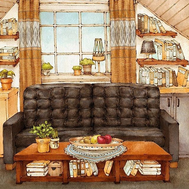 aeppol的温暖小清新风格生活场景手绘插画