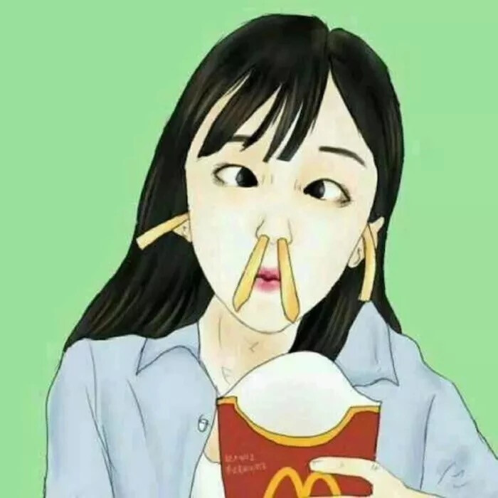 欧美 原宿 搞怪 头像 女头 个性 港味 日系 软妹 漫画 卡通 手绘
