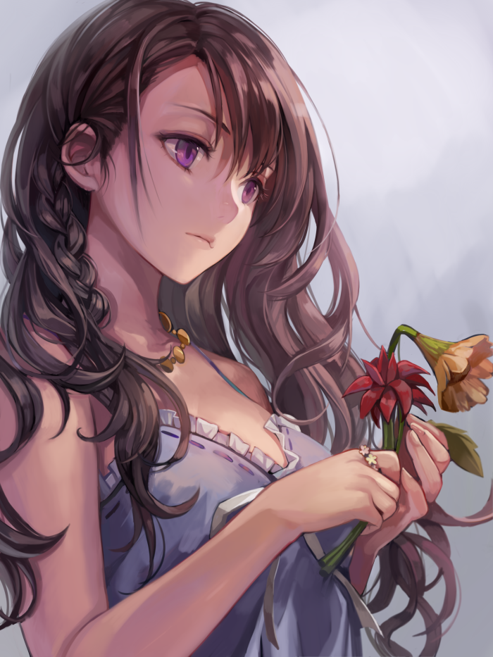 ももこ 美女 花与少女 紫眸 唯美