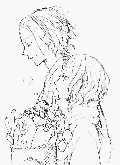 黑白 壁纸 动漫 漫画 头像 女头 情侣 暖