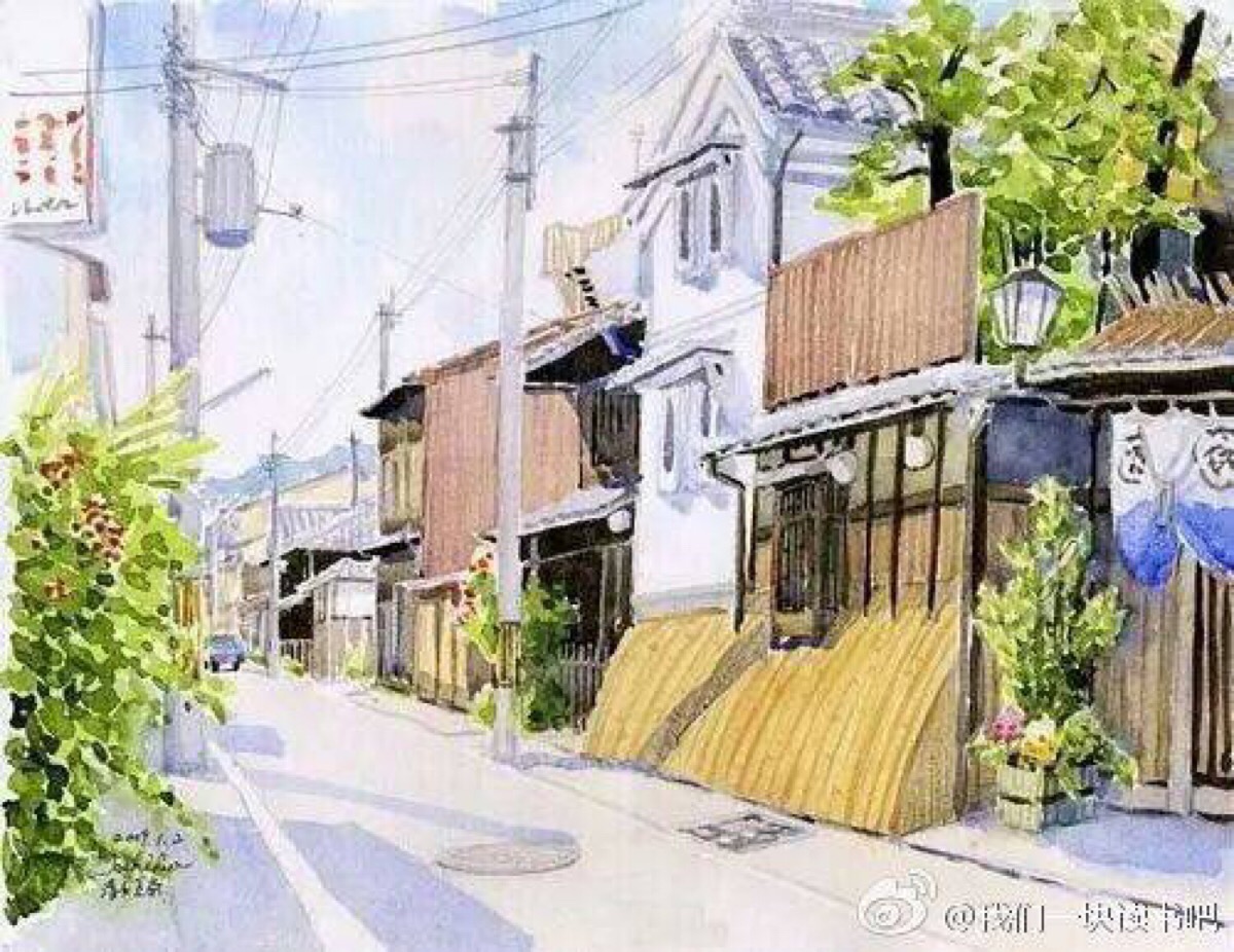 日本街景手绘