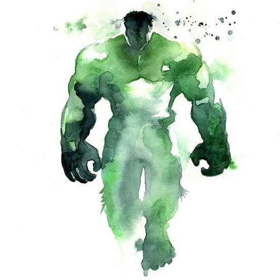 漫威漫画超级英雄系列:绿巨人浩克(hulk) 法国插画师clémentine