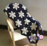 精美钩针雪花毛毯钩法图解   钩针编织详