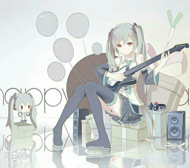 壁纸 二次元 少女 唯美 初音未来 虚拟歌姬 少年 闺蜜 头像 背影 双