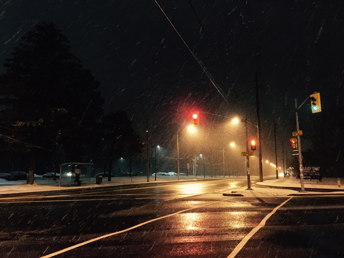 多伦多下雪的晚上.