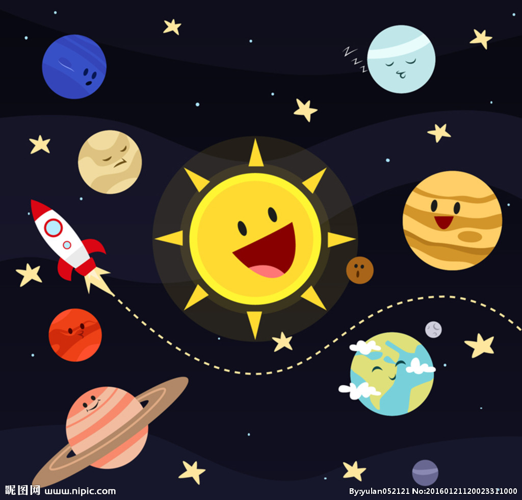 太阳系星球设计图__卡通设计_广告设计_设