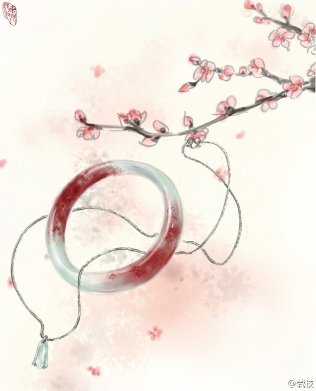 古风 静物 风景 插画 水墨
