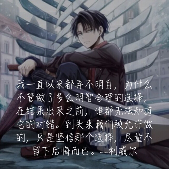 兵长 利威尔 经典语录 文字-堆糖,美好生活研究