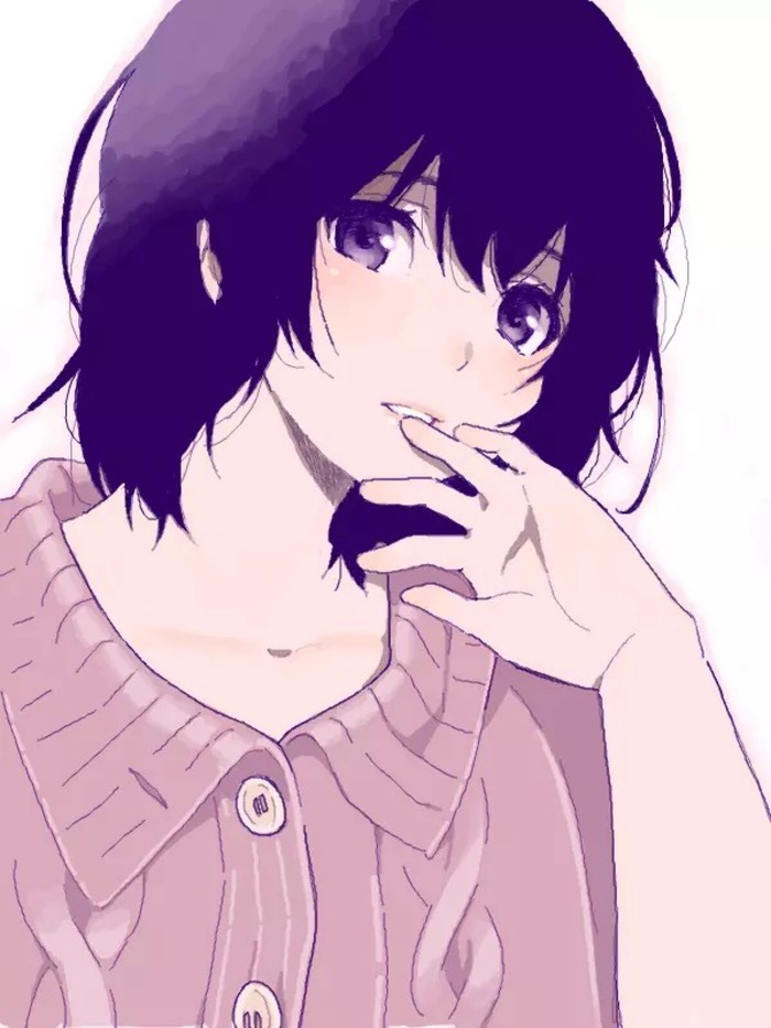二次元 短发 少女 头像