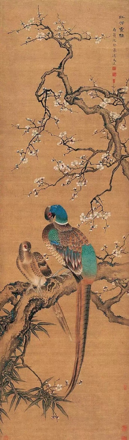他的画远师南宋,近承明代著名花鸟画家林良,吕纪之技法