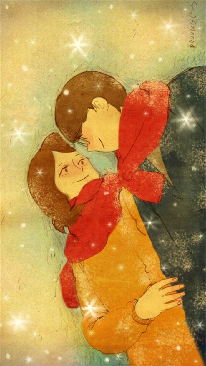 韩国插画师puuung的暖心爱情故事插画 壁纸