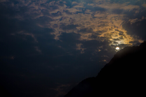 天未亮 山 天 云 景