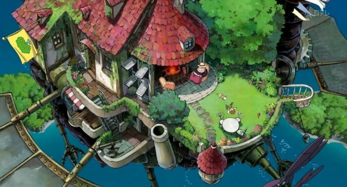 漂亮漂亮的房子哦,是宫崎骏动漫中那些漂亮的房子,好像住哦23333