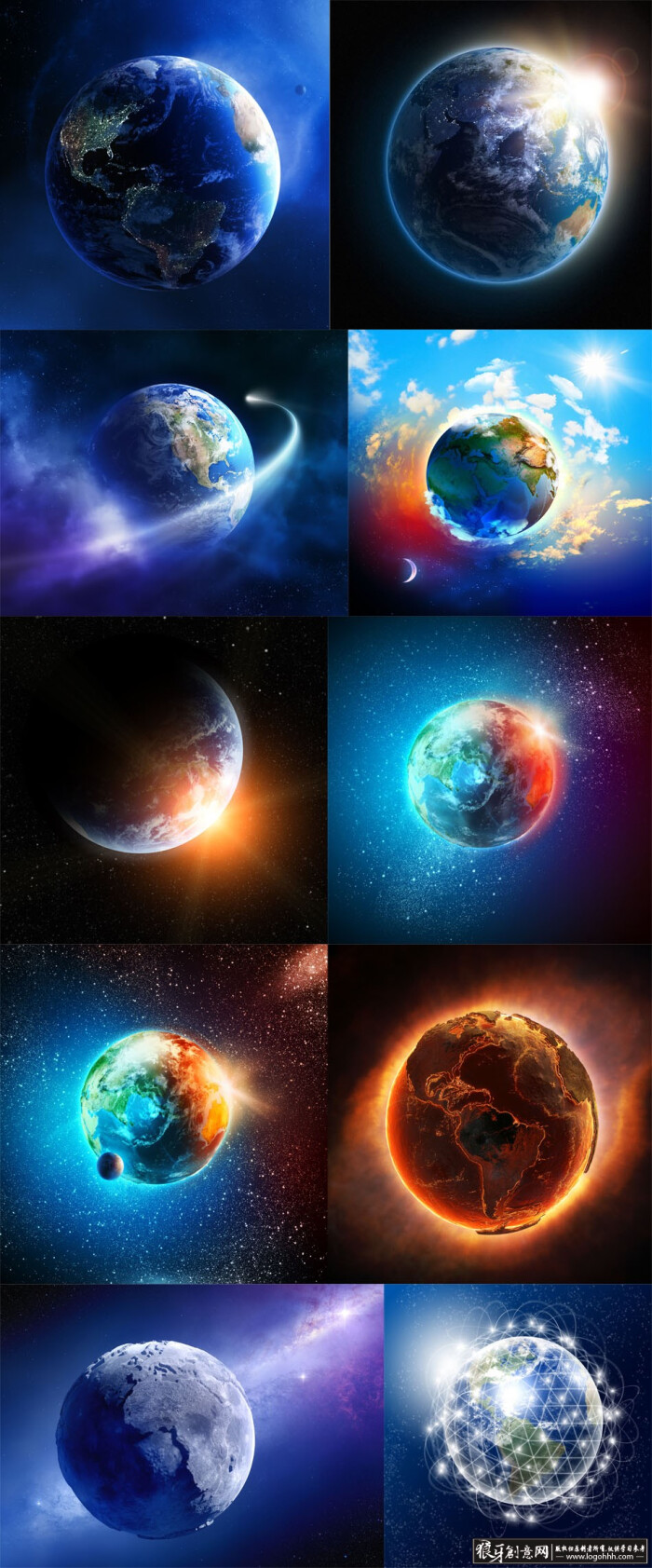背景素材 各种太空地球高清背景图片,地球运转背景,宇宙太阳系地球
