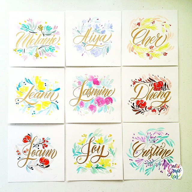 设计 插画 字体 手绘 英文 names01