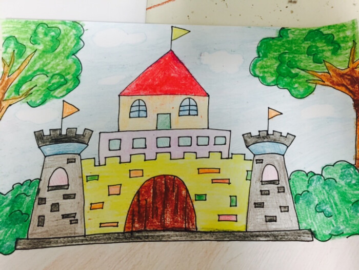 儿童画 城堡 宫殿
