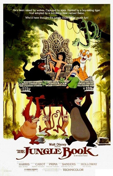 《森林王子 the jungle book》1967年10月18日,迪士尼第19部经典动画