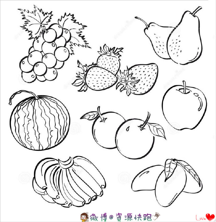 【手绘手帐漫画素材】#资源分享# #手帐# #简笔画# 蔬果篇