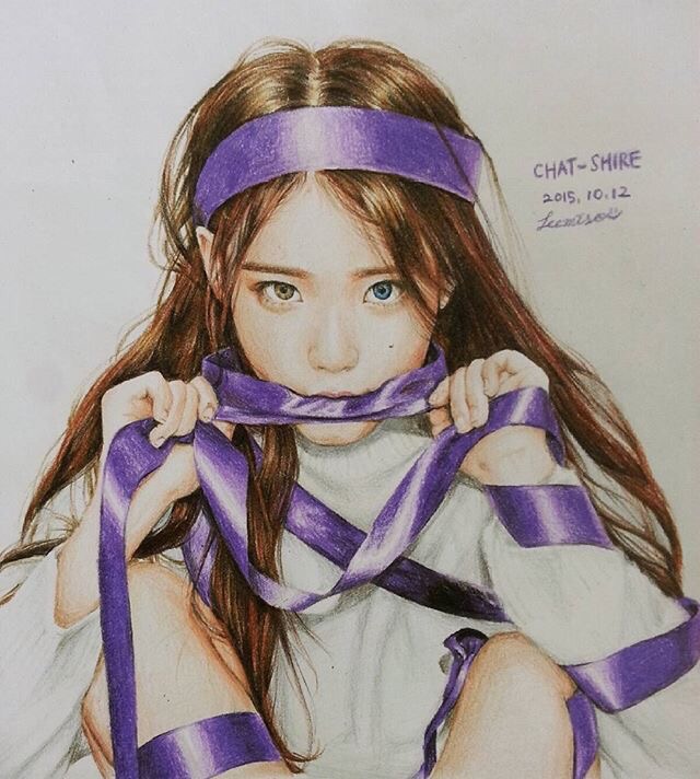 iu 李智恩 一位iu粉丝的手绘彩铅画