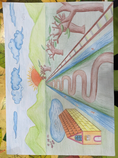 水溢楼 创意儿童画 创意素描 灯泡创意 学生作品 小学生绘画作品 儿童