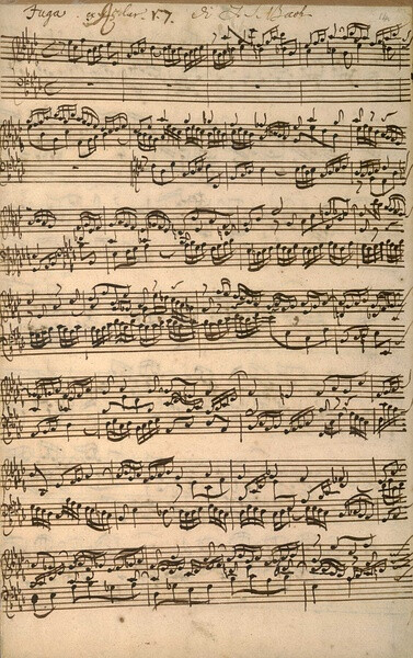 1744 巴赫手稿"十二平均律":这是德国作曲家约翰·塞巴斯蒂安·巴赫的