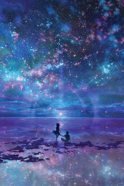极光 夜景 星空 星河 星辰 唯美 璀璨 神秘 仙境 插图 壁纸