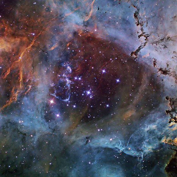 天文酷图# 玫瑰星云(ngc 2237)是一个的巨大电离氢区,位于麒麟座一个